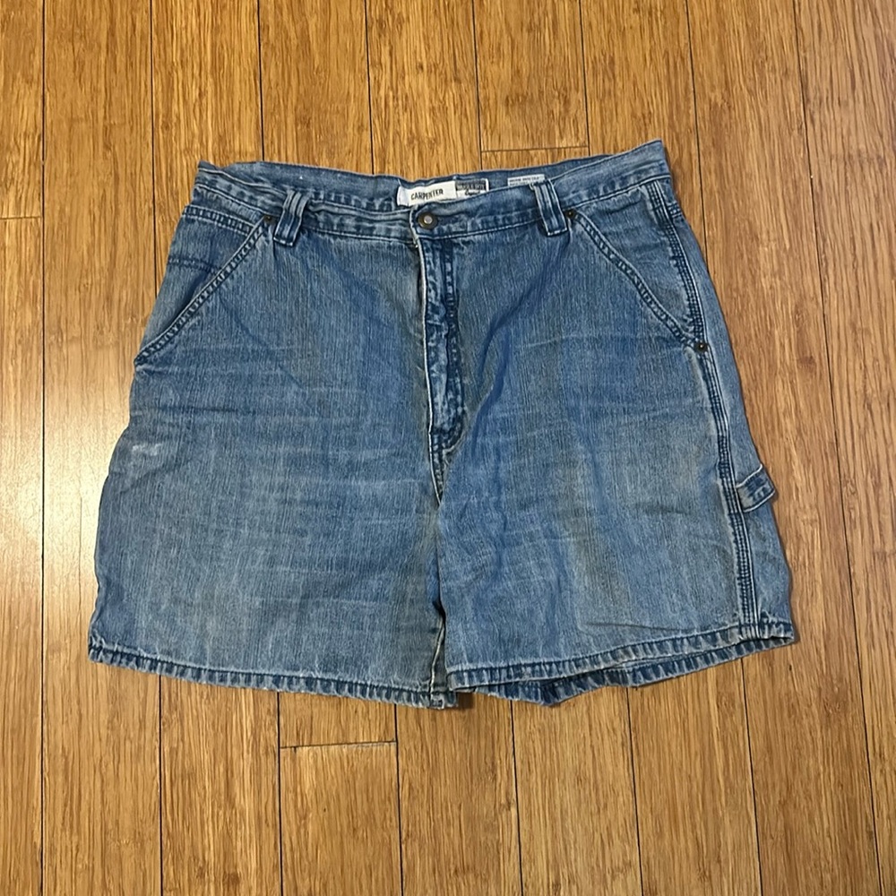 Vintage Bugle Boy Carpenter Denim Shorts size 14